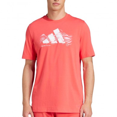 T-shirt Adidas M TNS Logo röd T-Shirt