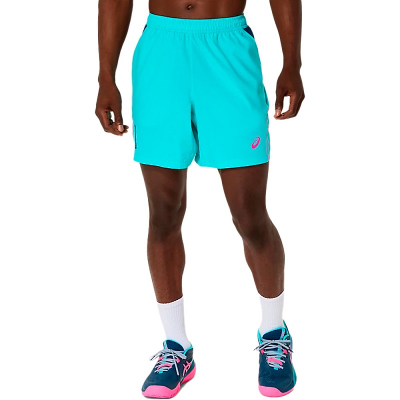 Asics Padel Court 7IN turquoise blå Short Asics Padel Court 7IN turquoise blå Short