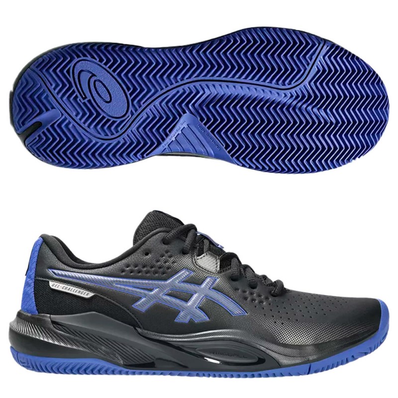 Asics Gel Challenger 15 Clay svart mörk kobolt 2025 padelskor