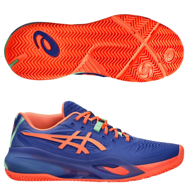 Asics Gel Resolution X Padel dark cobalt vivid coral 2025 Padelskor Asics Gel Resolution X Padel dark cobalt vivid coral 2025 Padelskor