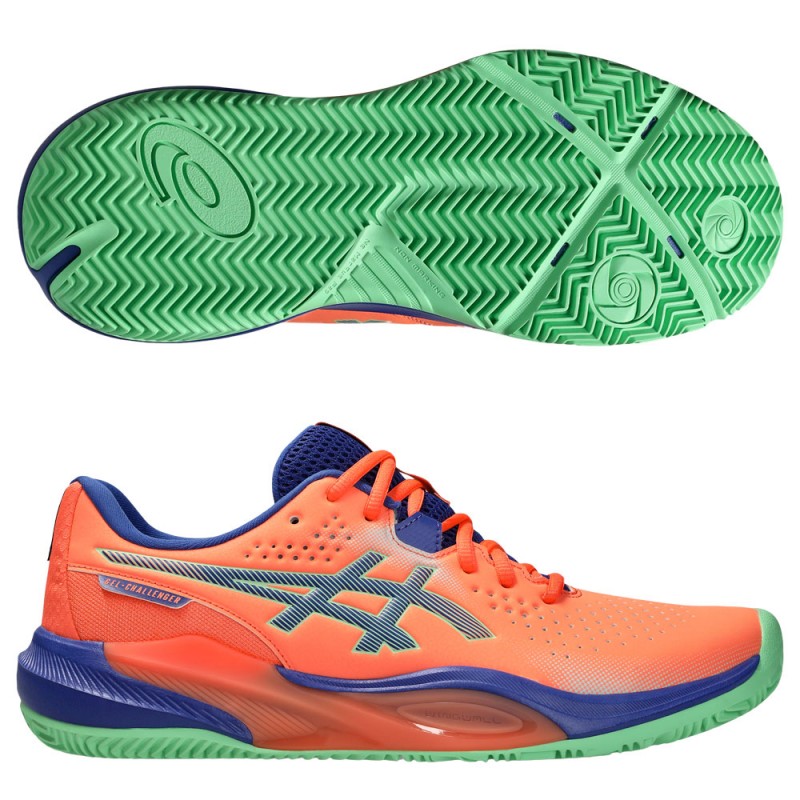 Asics Gel Challenger 15 Padel vivid coral dark cobalt 2025 Padelskor