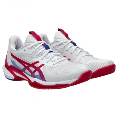 Asics Solution Speed FF3 Clay white bright rose 2025 padelskor