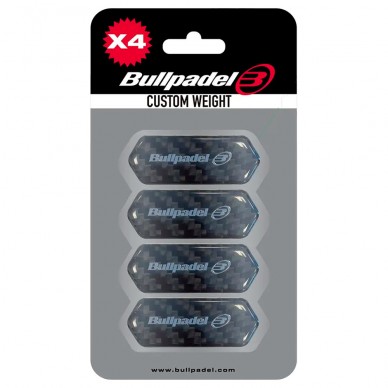 Bullpadel Protector Custom Weight Pack 4 enheter svart