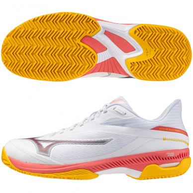 Mizuno Wave Exceed Court CC vit calypso korall 2025 padelskor