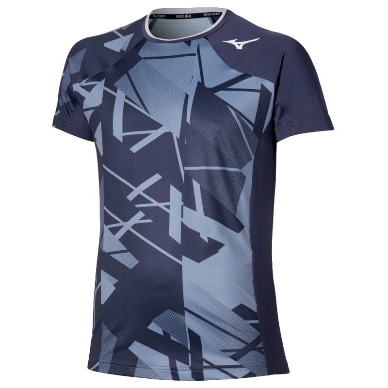 Mizuno Daybreakers Shadow Graphic blå t-shirt