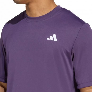 Adidas Club lila logo vit t-shirt