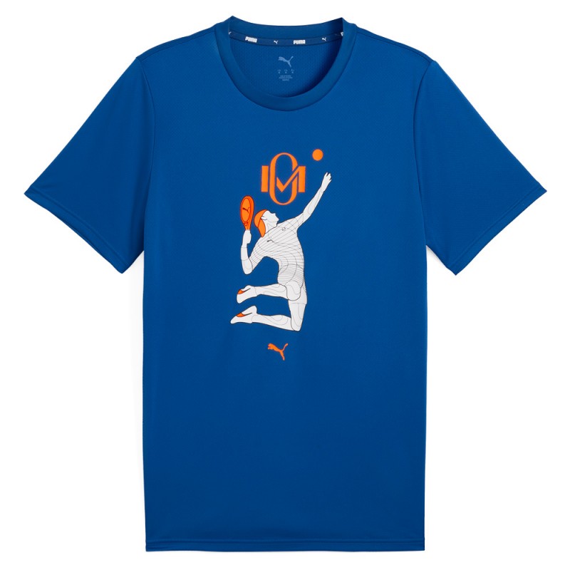 Puma Individual Momo Graphic blå t-shirt