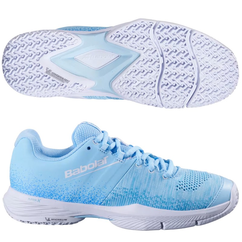 Babolat Sensa Women cyan blue white 2025 padelskor