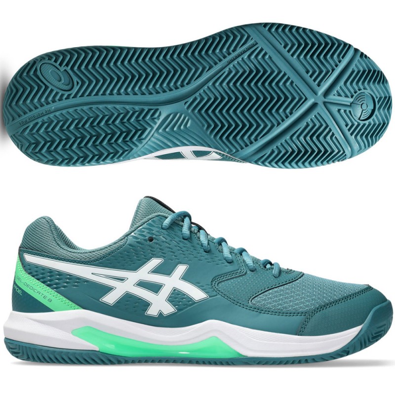 Asics Gel Dedicate 8 Padel misty pine white 2026 Padelskor