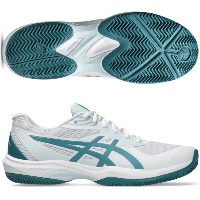 Asics Game FF Padel white misty pine 2026 padelskor