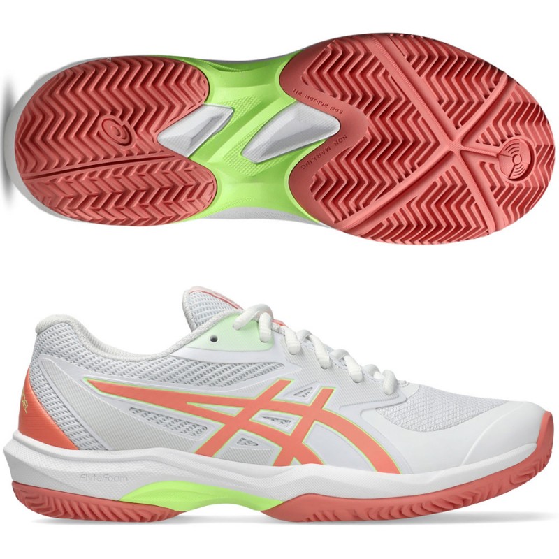 Asics Game FF Padel white guava 2026 Padelskor