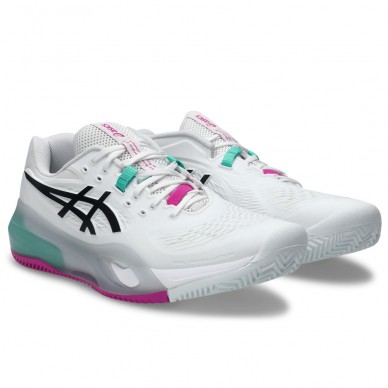 Asics Gel Resolution X Clay white aurora green 2026 padelskor