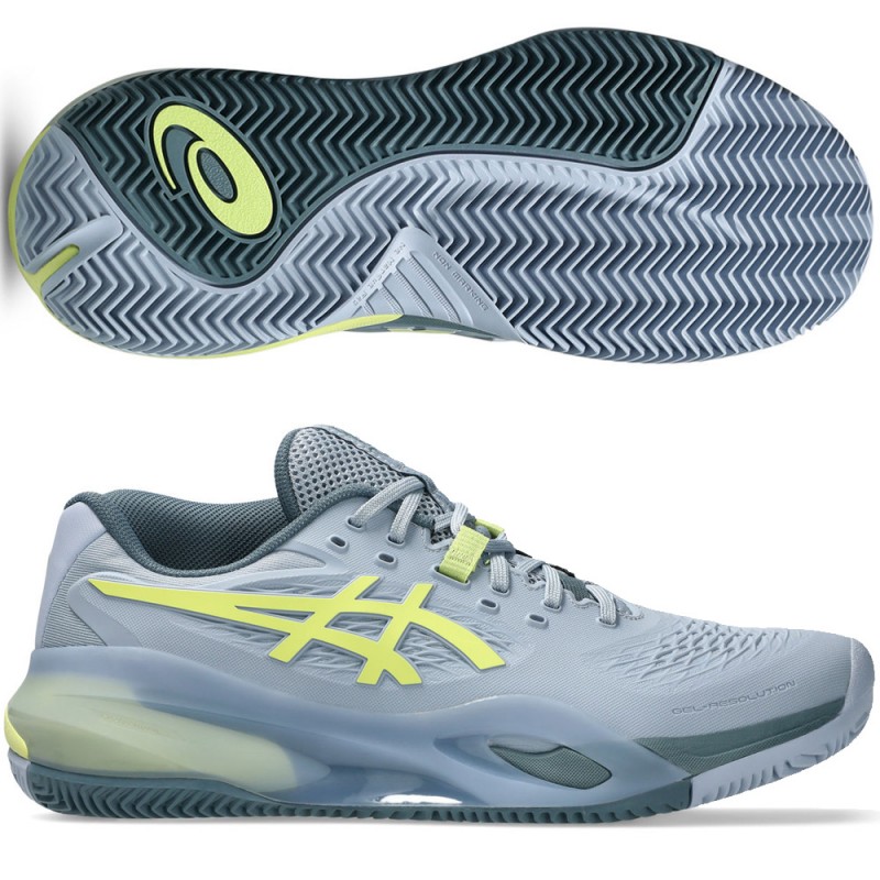 Asics Gel Resolution X Clay grey blue pistachio 2026 padelskor