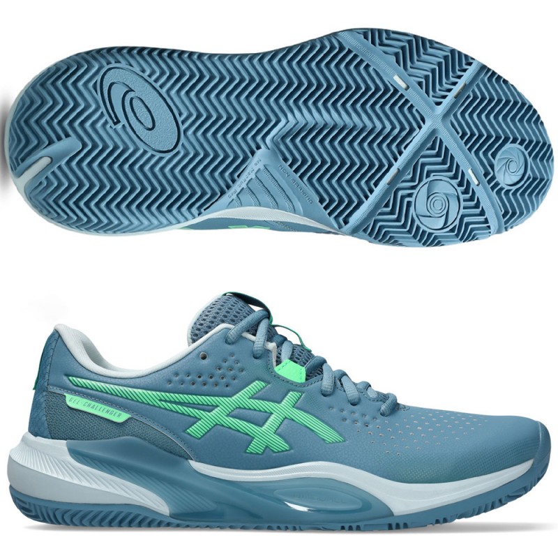 Asics Gel Challenger 15 Padel saba blue vital green 2026 padelskor