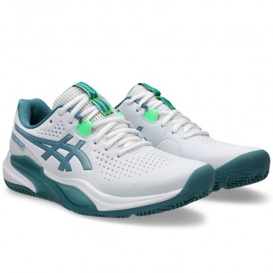 Asics Gel Challenger 15 white misty pine 2026 Padelskor