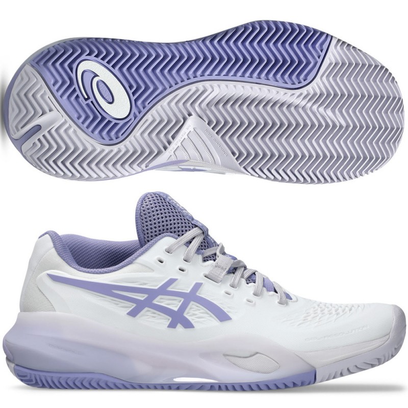 Asics Gel Resolution X Clay white bluebell 2026 padelskor