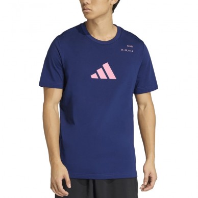 Adidas M Padel Cat marinblå T-shirt
