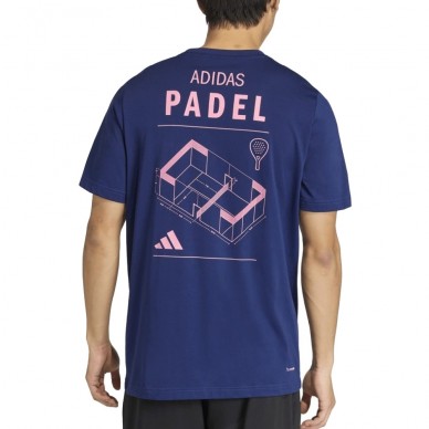 Adidas M Padel Cat marinblå T-shirt