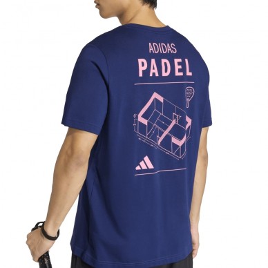 Adidas M Padel Cat marinblå T-shirt