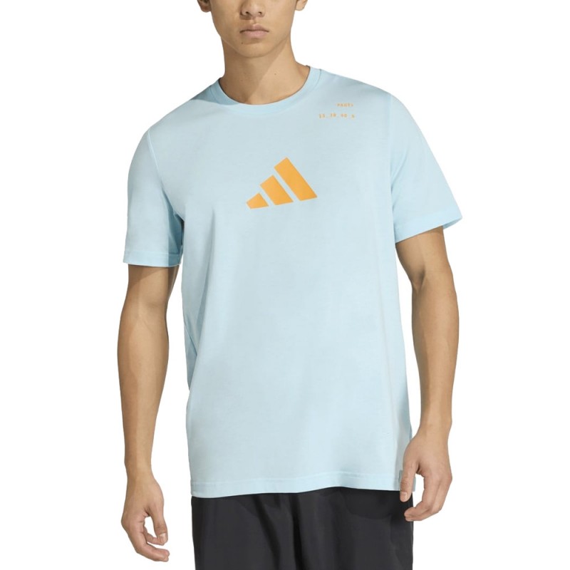 Adidas M Padel Cat blå cyan T-shirt