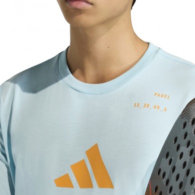 Adidas M Padel Cat blå cyan T-shirt