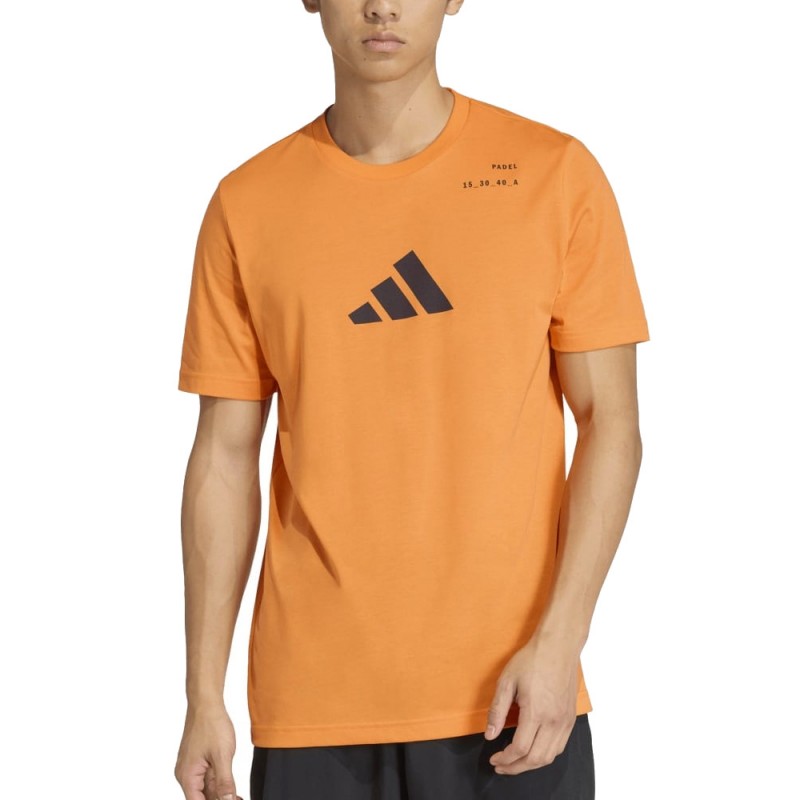 Adidas M Padel Cat orange T-shirt