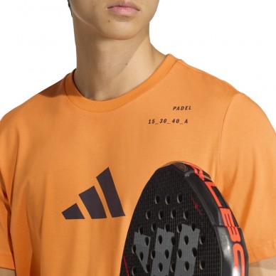 Adidas M Padel Cat orange T-shirt