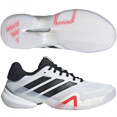 Adidas Barricade 14 M Clay white black lucid red 2026 Padelskor