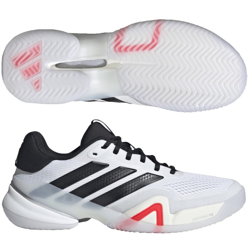 Adidas Barricade 14 M Clay white black lucid red 2026 Padelskor