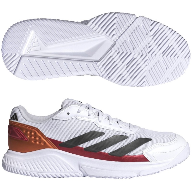 Adidas Courtquick Padel M white lucid orange padelskor 2026