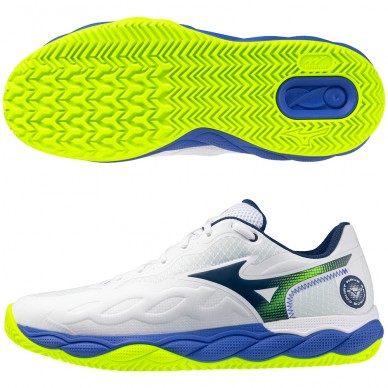 Mizuno Wave Enforce Court CC white dazzling blue 2026 Padelskor
