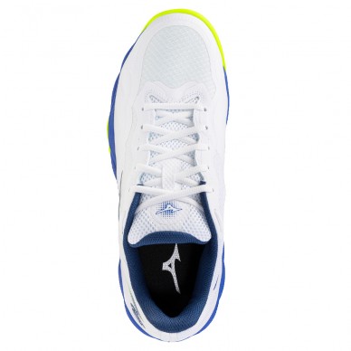 Mizuno Wave Enforce Court CC white dazzling blue 2026 Padelskor