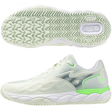 Mizuno Wave Enforce Court Padel phantom green white 2026 Padelskor