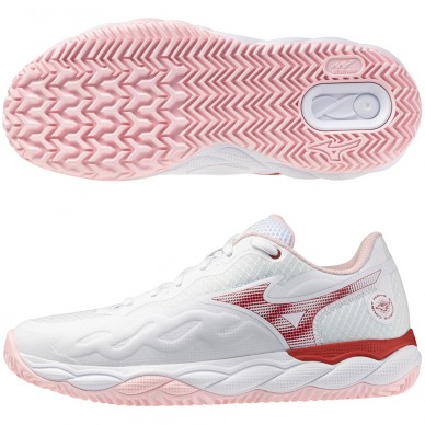 Mizuno Wave Enforce Court CC white pinkesque 2026 Padelskor