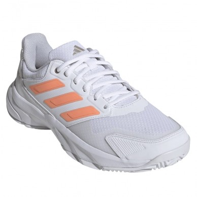 Adidas padelskor Courtjam Control 3 W white beam orange 2026