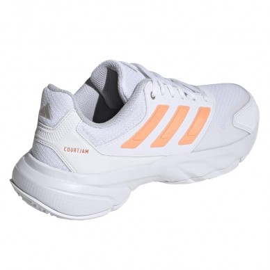 Adidas padelskor Courtjam Control 3 W white beam orange 2026
