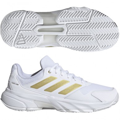 Adidas Courtjam Control 3 W white gold 2026 Padelskor