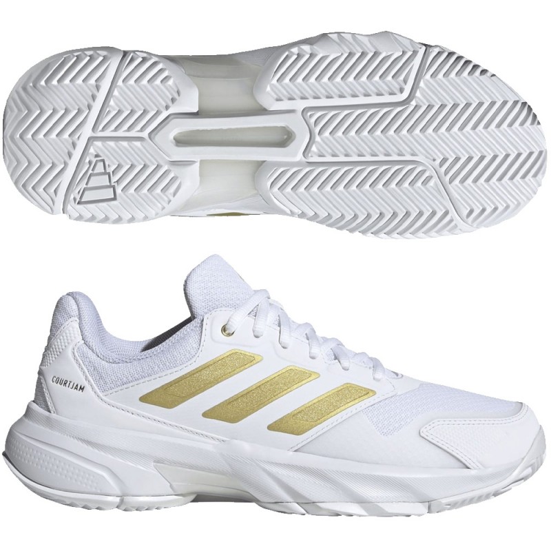 Adidas Courtjam Control 3 W white gold 2026 Padelskor
