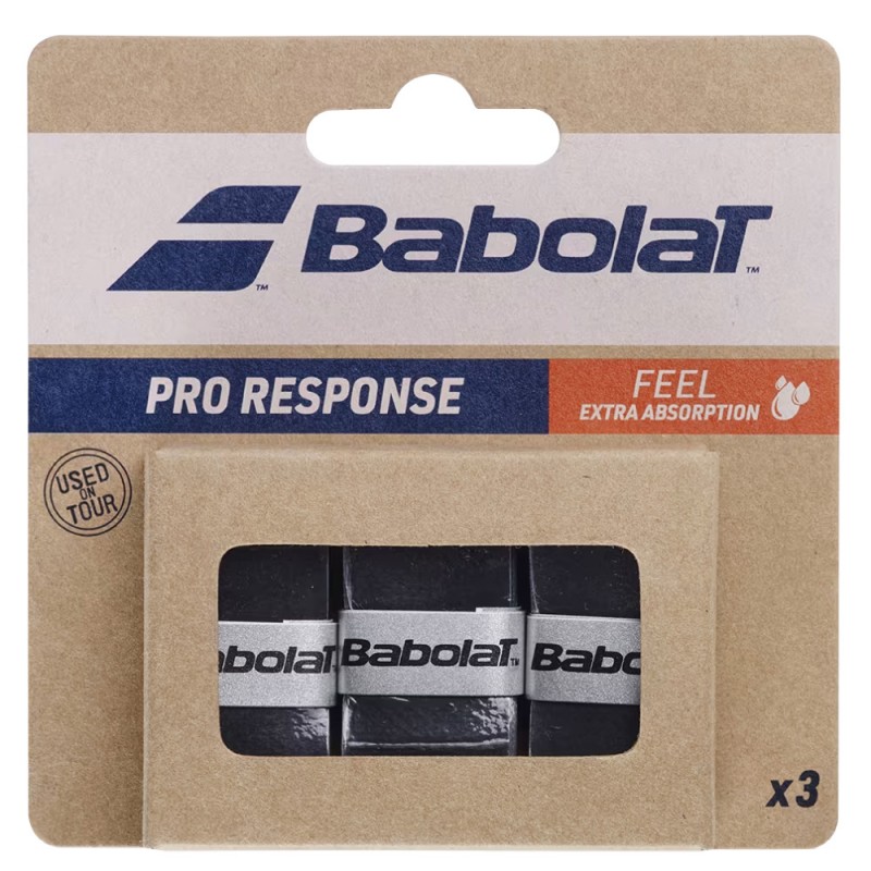Overgrips Babolat Pro Response Feel x3 svart