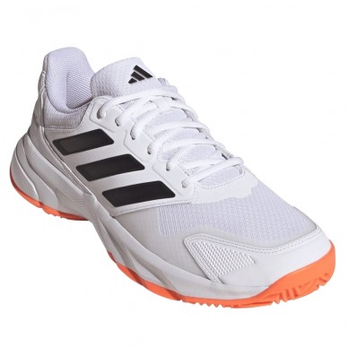 Adidas Courtjam Control 3 M Clay white black orange 2026 Padelskor