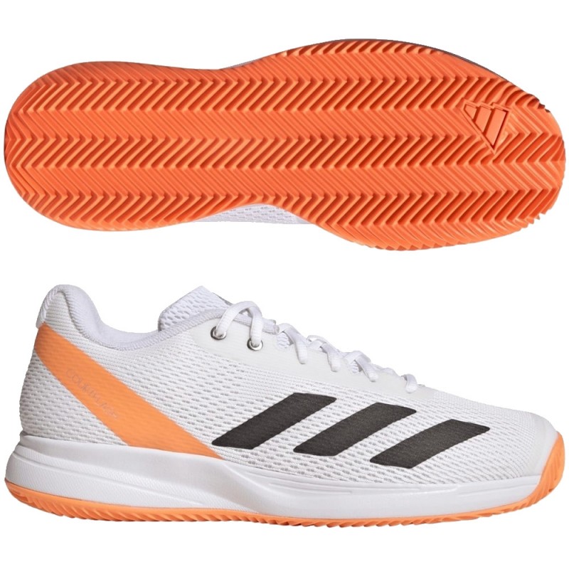Adidas Courtflash Speed 2 white lucid orange 2026 Padelskor