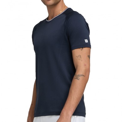 Wilson Team Seamless Crew marinblå T-shirt