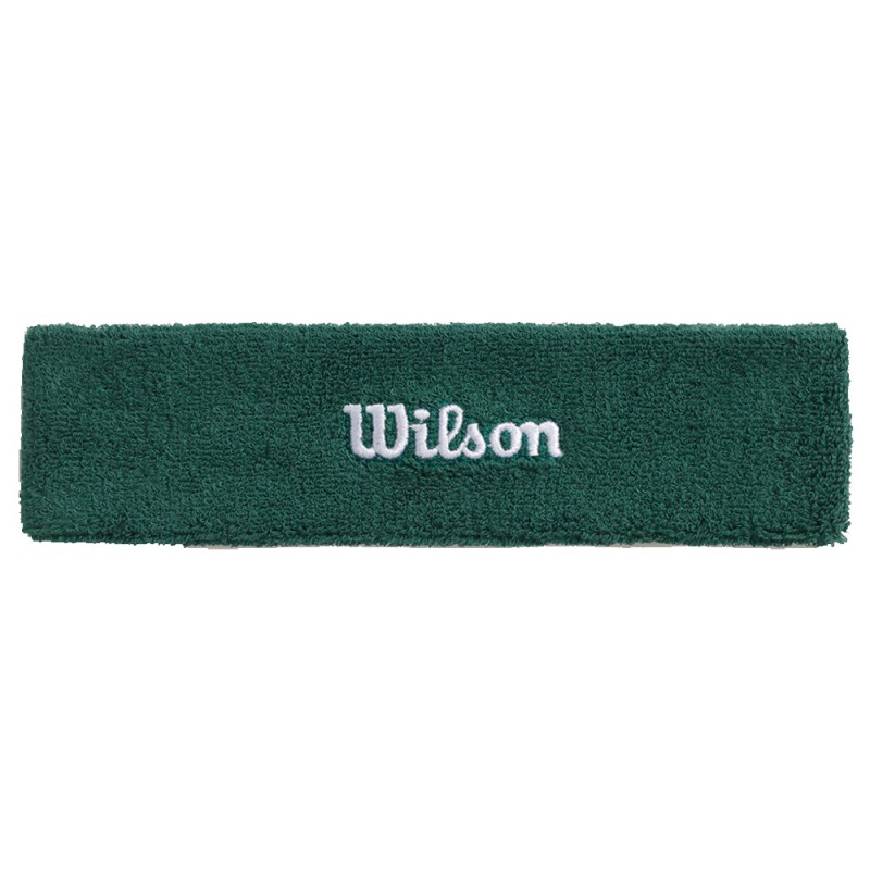 Pannband Wilson Terry grönt med vitt logo