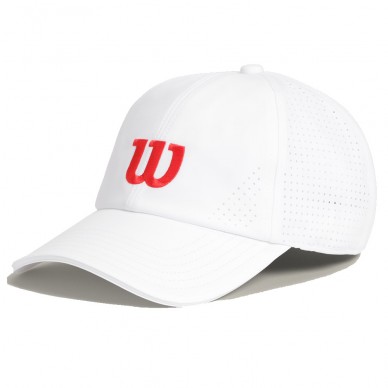 Cap Wilson Active Perforated vit med röd logo