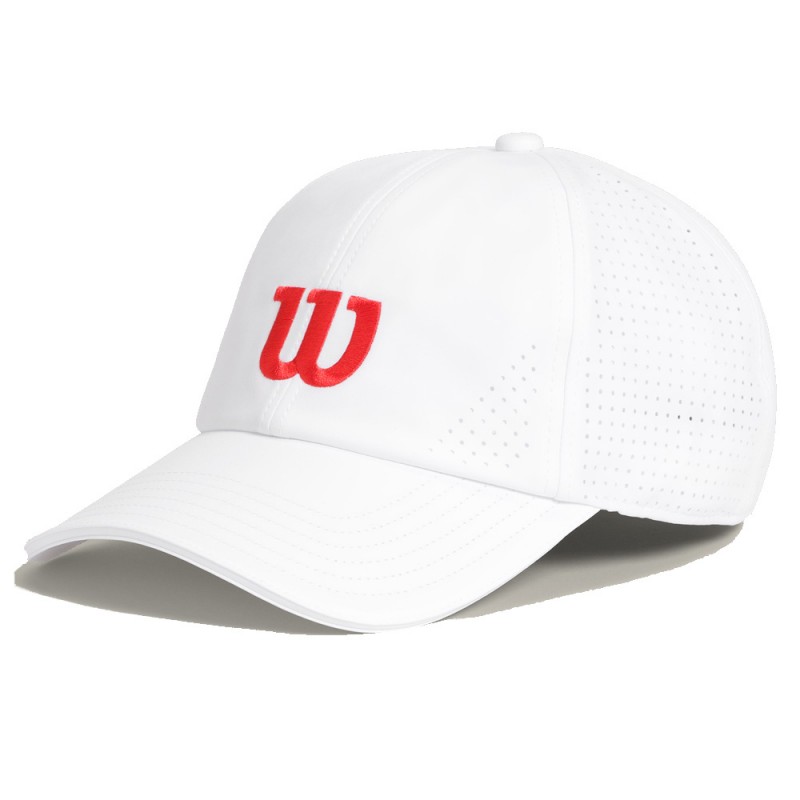 Cap Wilson Active Perforated vit med röd logo
