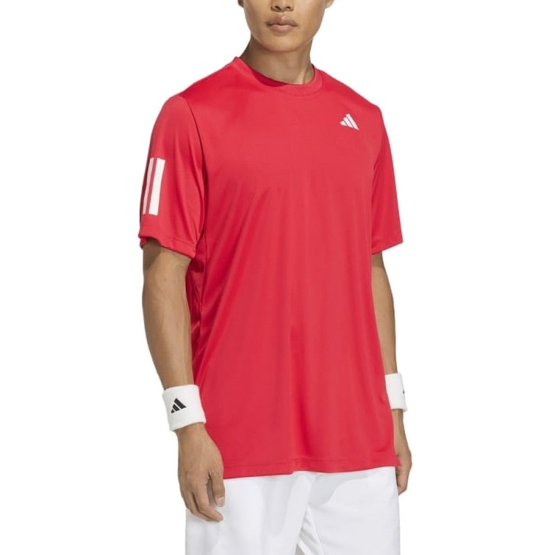 Adidas Club 3STR röd rubin T-shirt