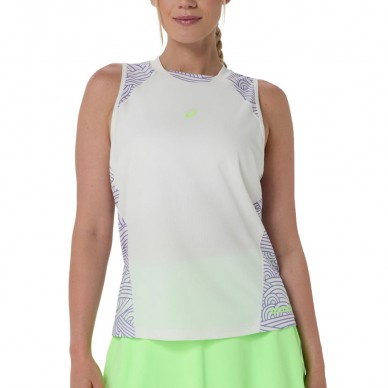 Asics Court All Over Print krämfärgad T-shirt