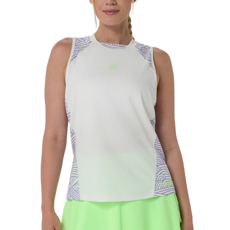 Asics Court All Over Print krämfärgad T-shirt