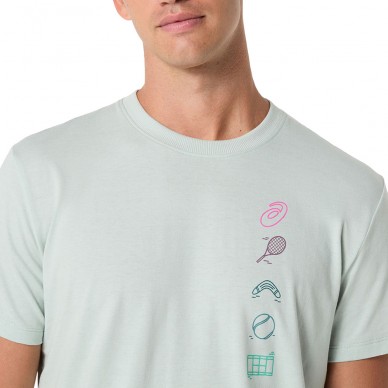 Asics Game Seasonal Gracphic ljusgrön T-shirt