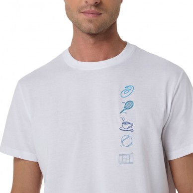 Asics Game Seasonal Graphic vit T-shirt